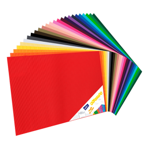 CORRUGADO DE COLORES 50 CM X 70 CM 161 GRS PQT C/10