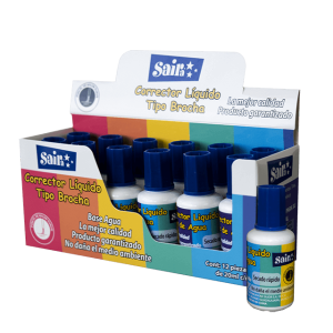 CORRECTOR TIPO BROCHA 20ML CAJA C/12 PZAS